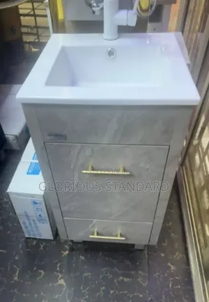 Standing Wash Hand Basin White and Gray Color