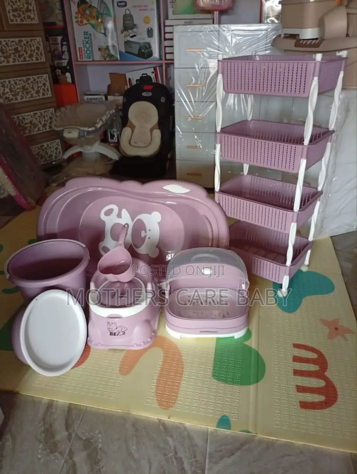 Foreign Baby Bath Set With Trolley