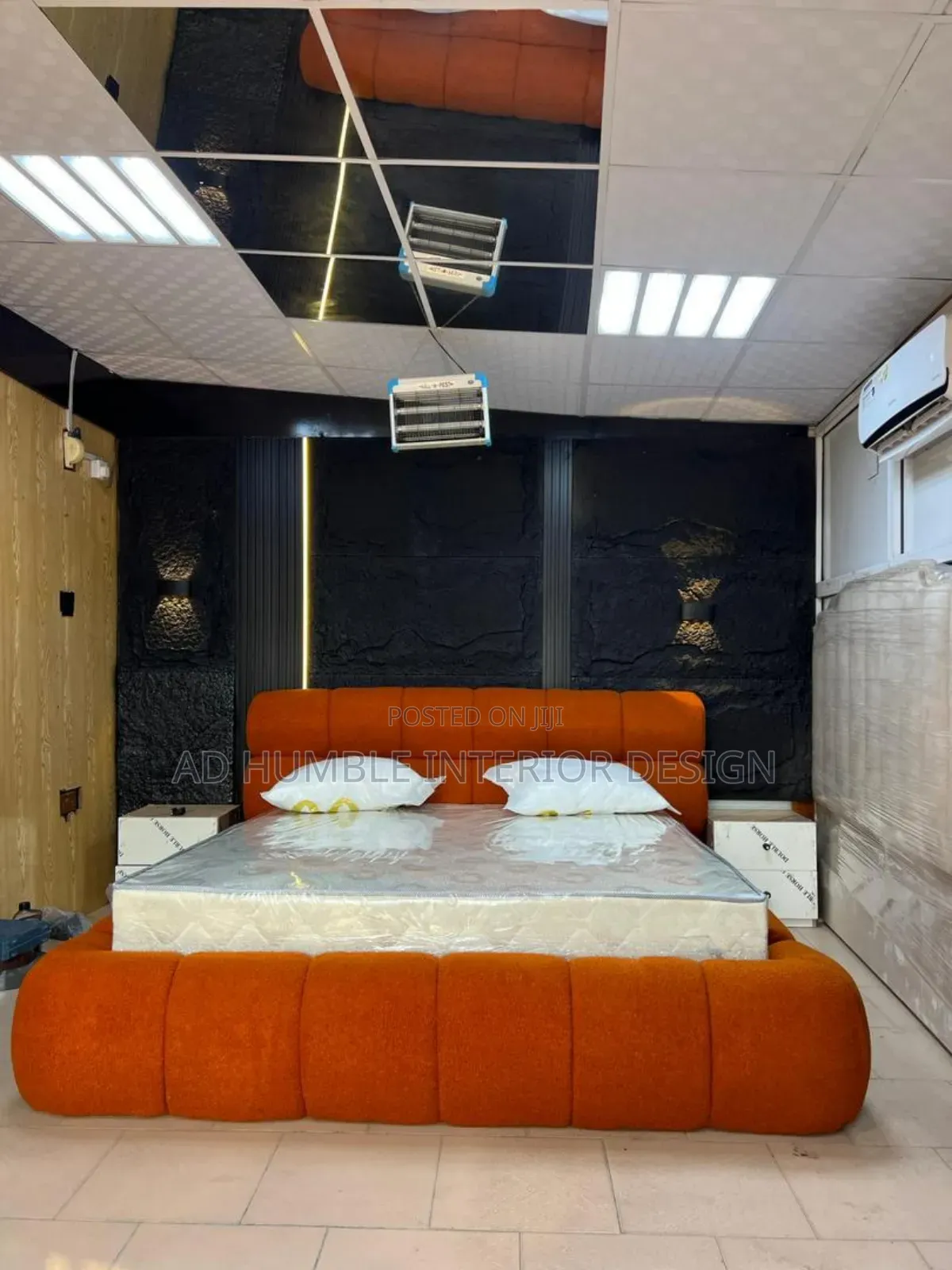 Bubble Bedframe With Bedside Cabinet