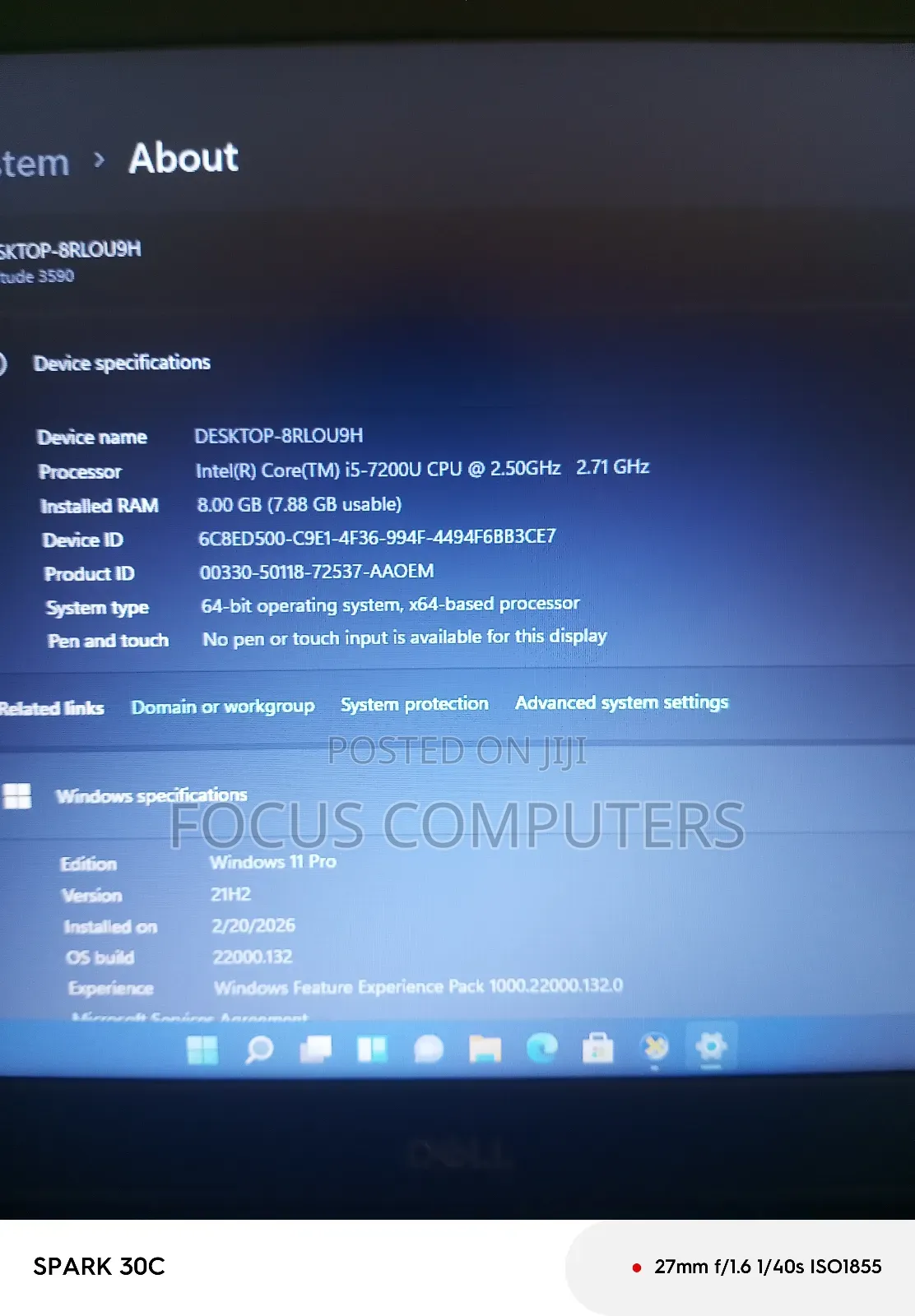 Laptop Dell Latitude 3590 8GB Intel Core i5 SSD 256GB