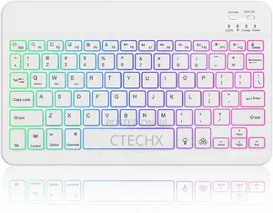 Teasteam Bluetooth Keyboard, Ultra-slim Wireless, Rechargeable ,Rgb