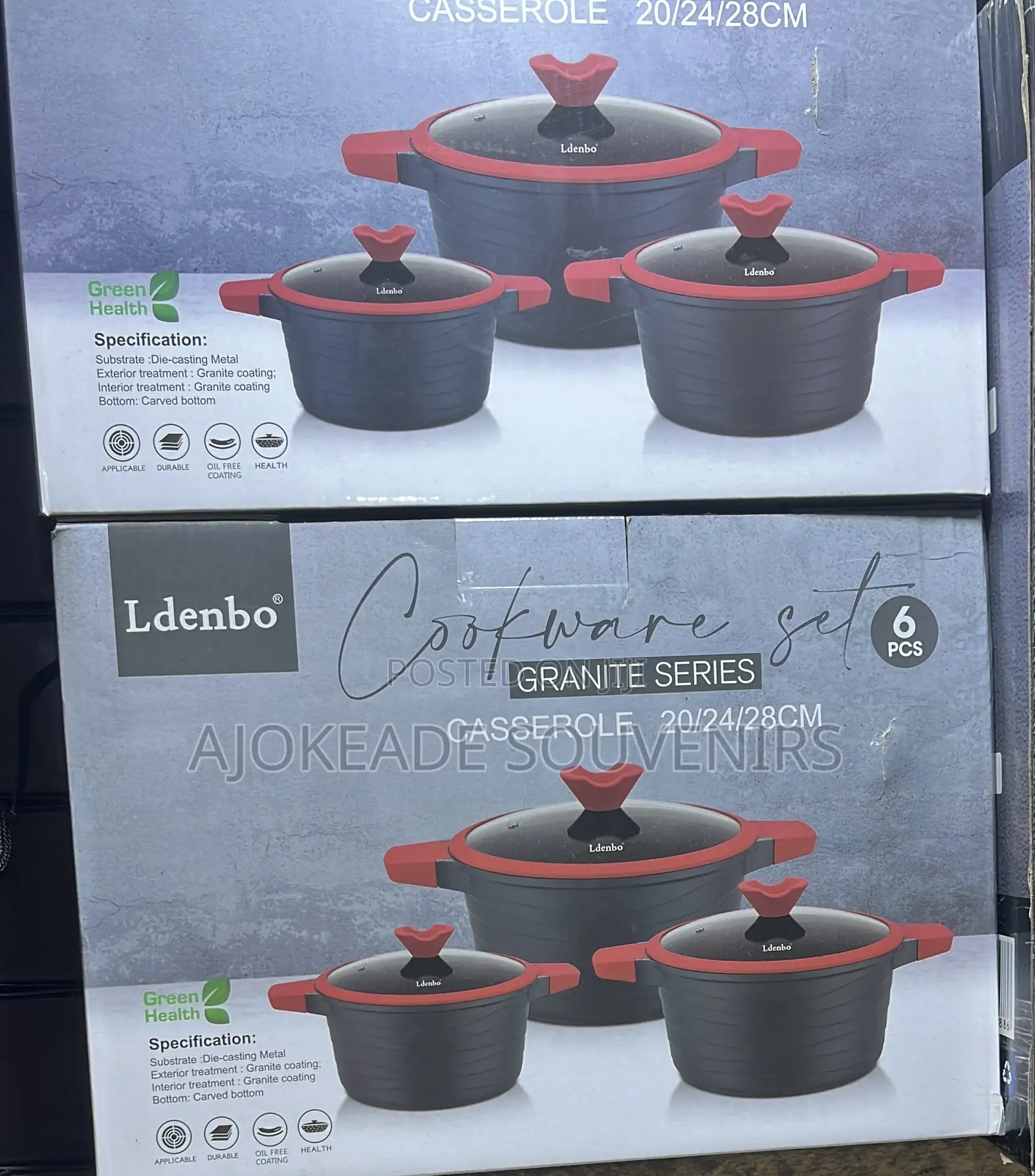 3pcs Set Granite Cookware
