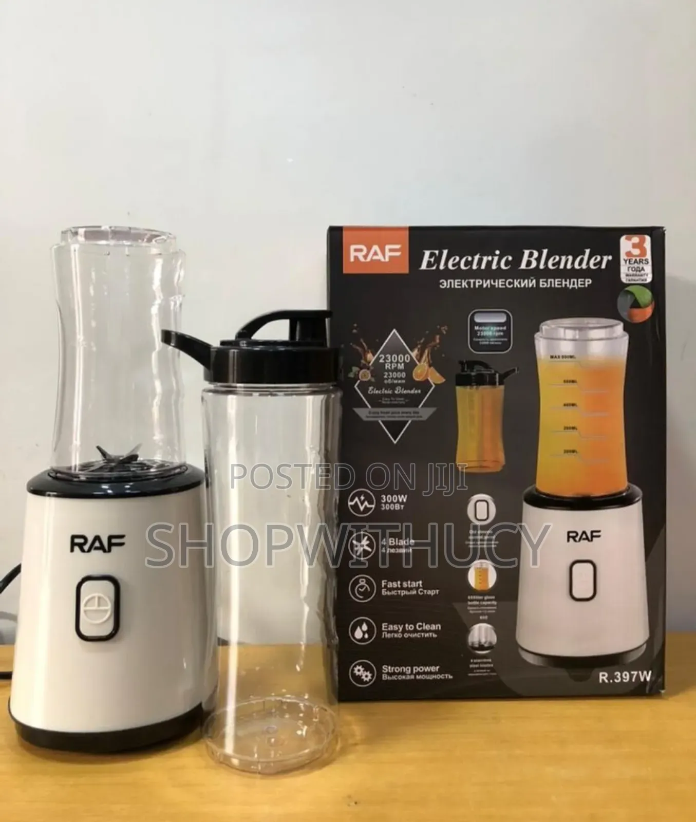 Raf 2 in 1 Smoothie Blender, 300watts.