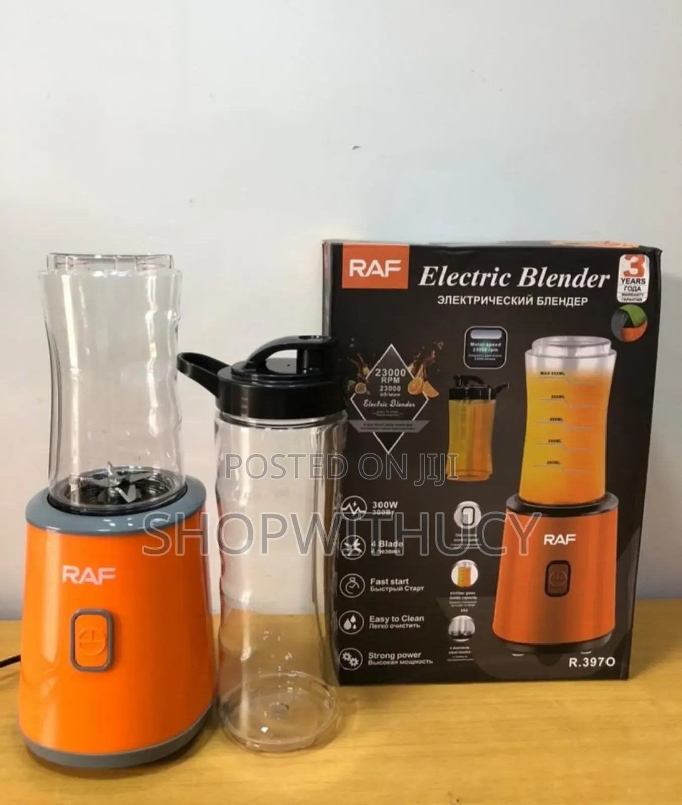 Raf 2 in 1 Smoothie Blender, 300watts.