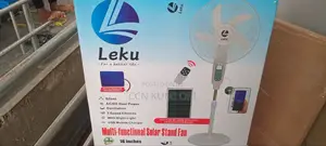 Leku 16-Inch Rechargeable Standing Fan With Remote Control.