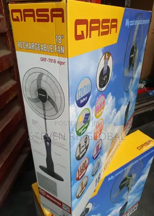 Qasa 18-inch Rechargeable Standing Fan With Remote Control 7918 Vigor