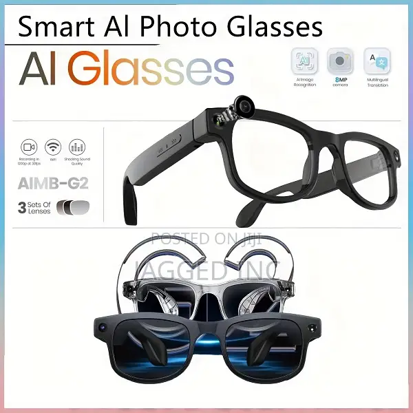 Amb-G2 Ai Smart Glasses 8mp Camera + 3 Lens Set