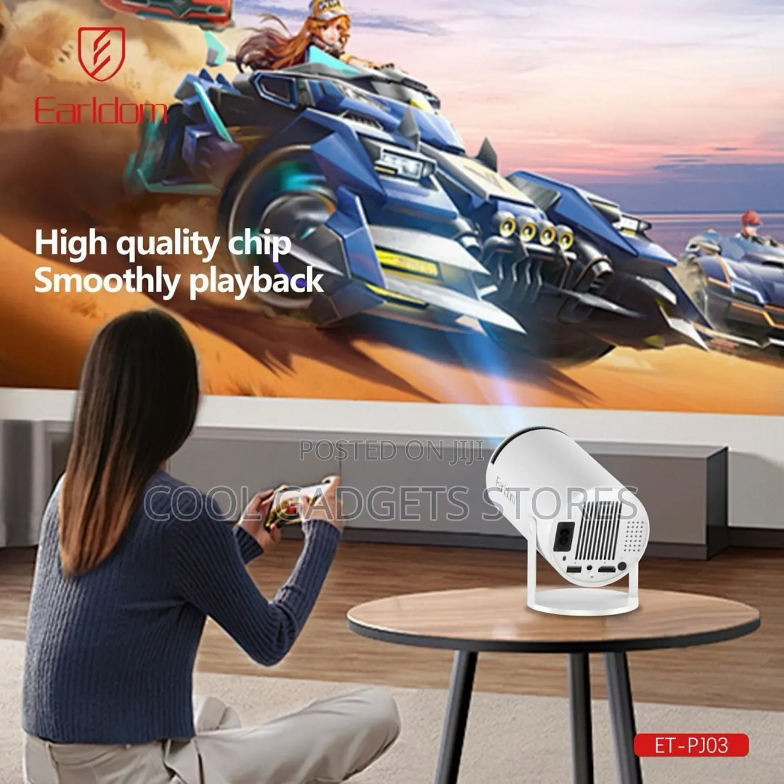 Earldom Pj03 Gaming Projector With 2 Pad