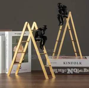 Gold Ladder Man Figurine Statue