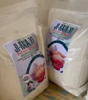 Ji-Ra'a-Yi Potato Four. From the Finest Hand-Picked Local Tubers.