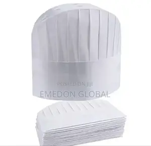 White Disposable Non Woven Chef Hat 20pcs