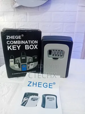Zhege Key Box, Key Safe Wall Mounted, 4 Digit Combination Metal