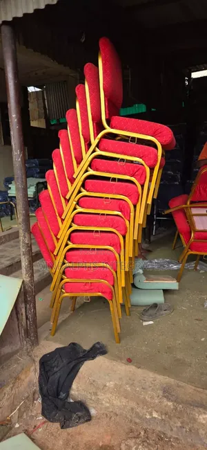 Gold Medium Sized Church Chair - Pattern Fabric