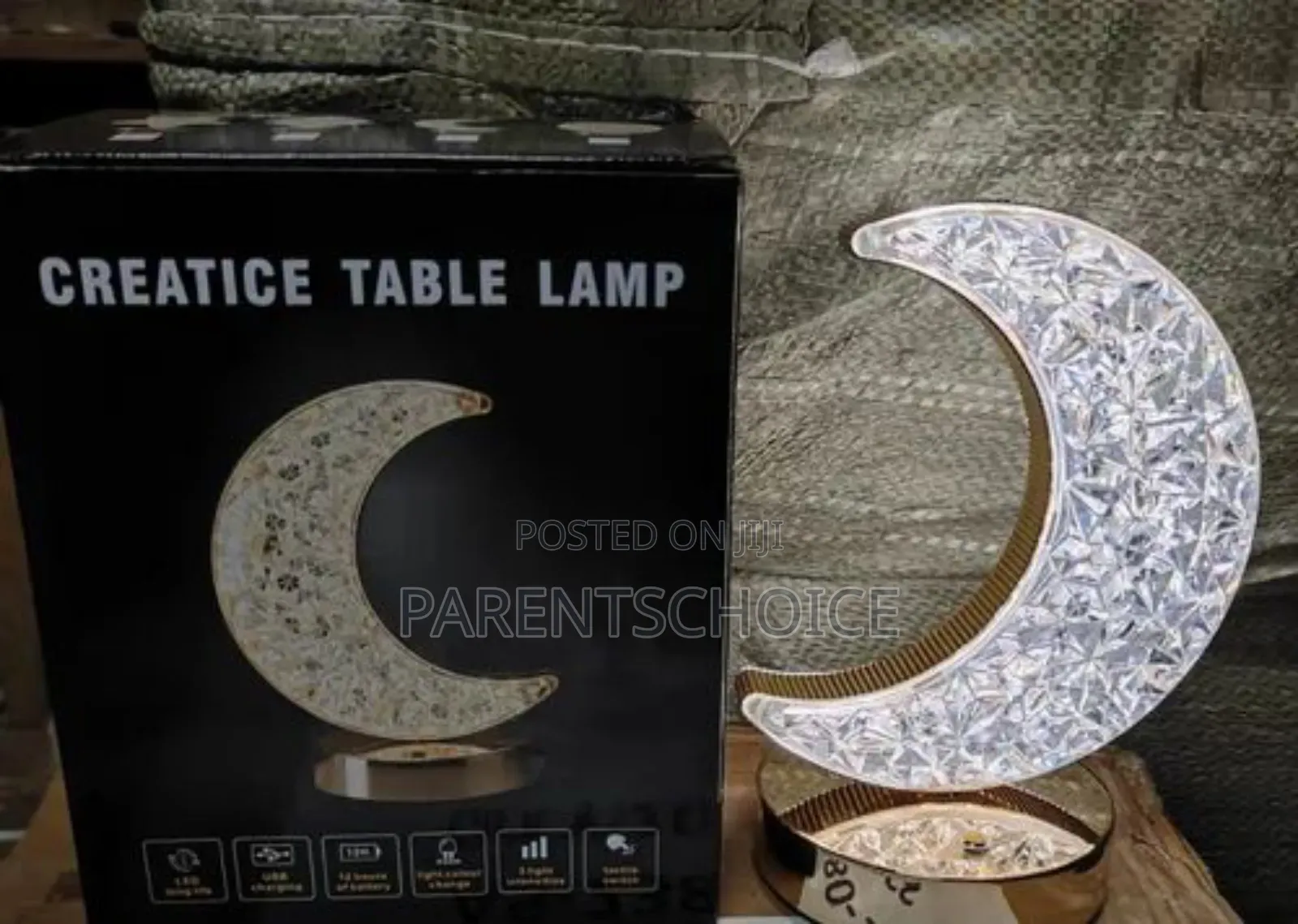 Crystal Moon, Star Table Lamp