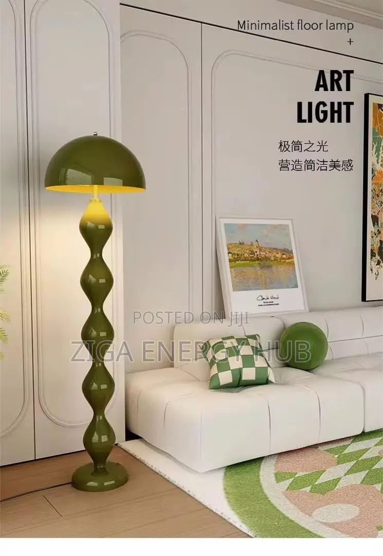 Green Color Minimalist Floor Lamp
