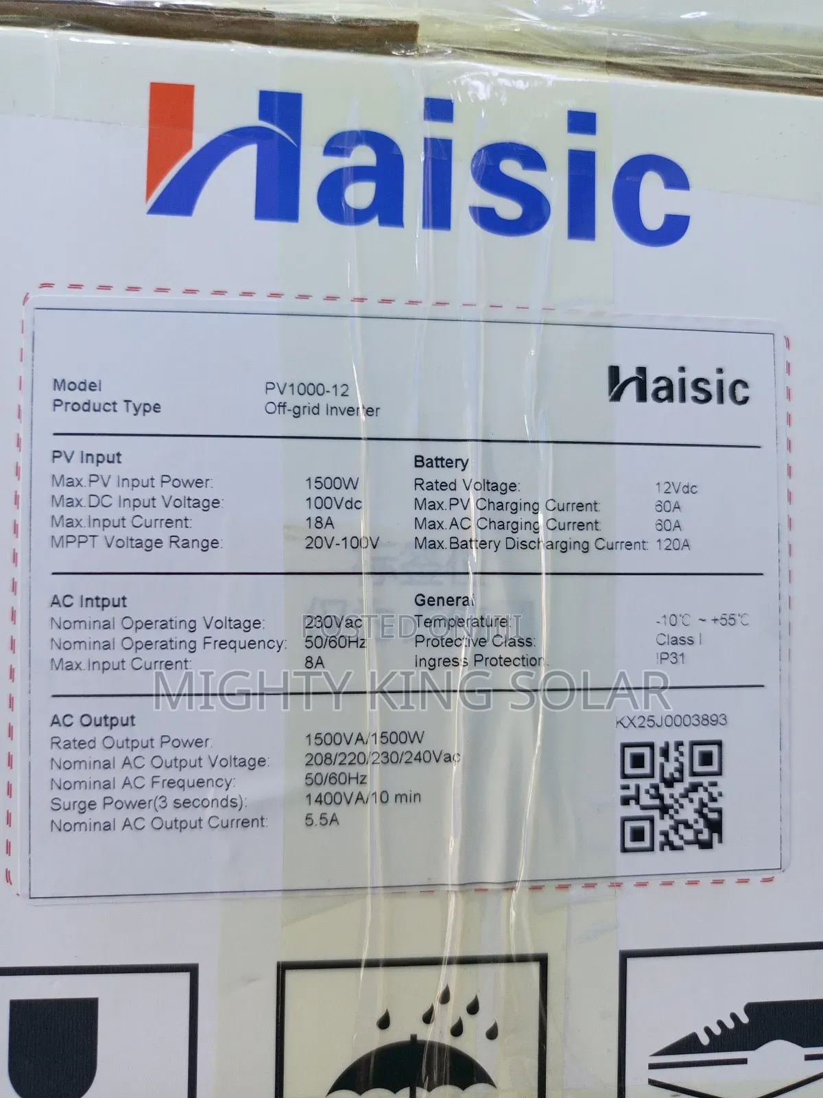 1.5kva Haisic Hybrid Inverter New Face