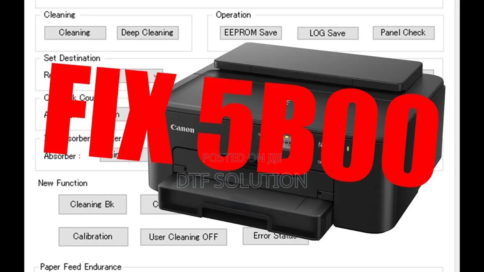 Canon Pixma Ts704/5 Adjustment Program (Service Tool) for Ink Absorber