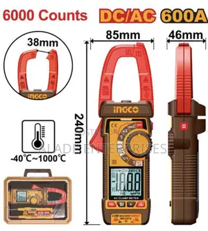 Ingco Dc/Ac Clamp Meter 600a 6000 Counts