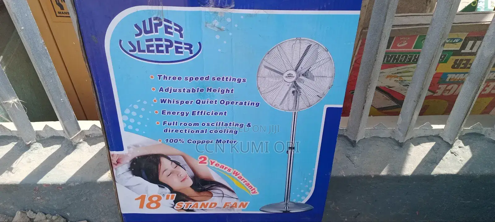 Super Sleep 18-Inch Standing Fan. Copper