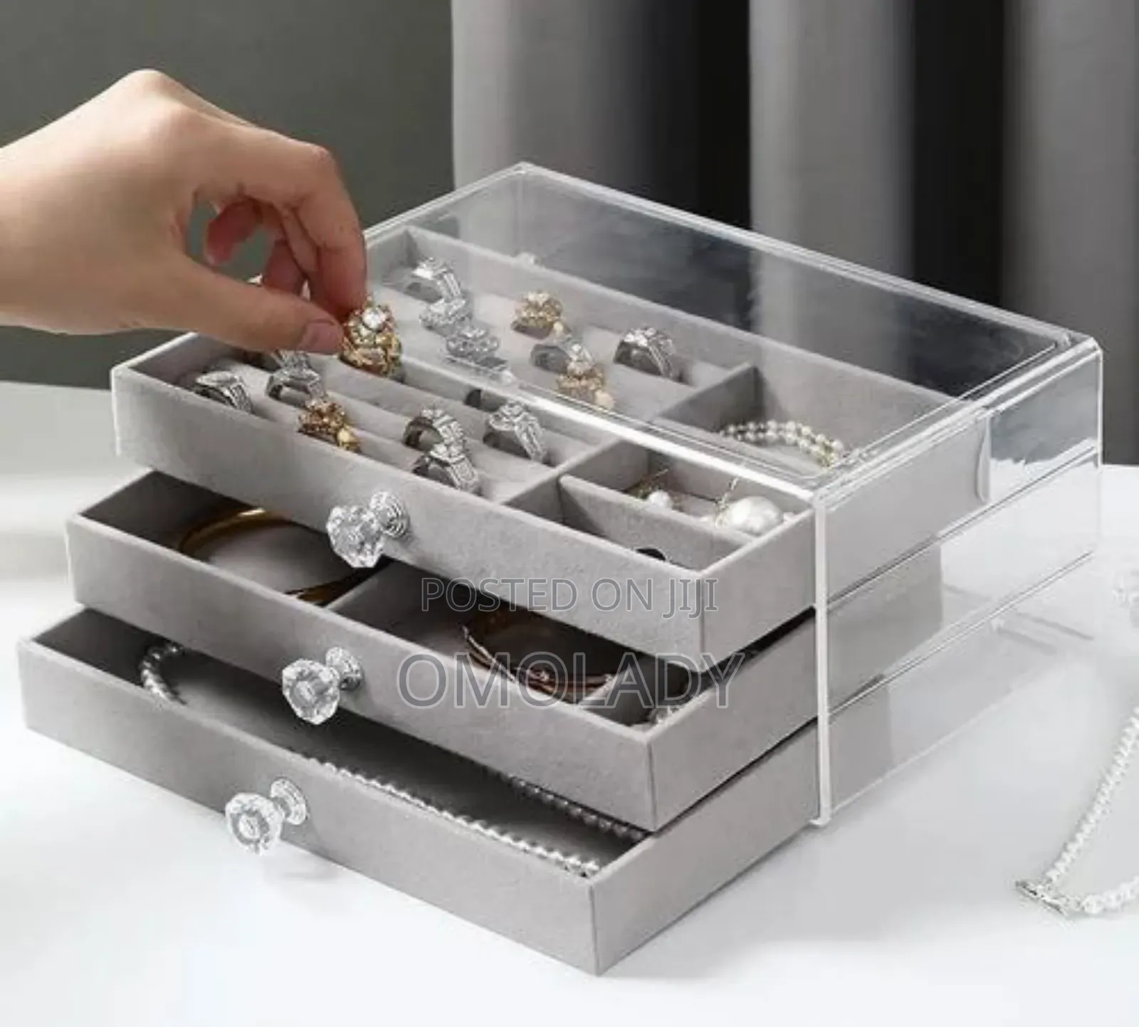 3 Layer Multifunctional Acrylic Jewellery Box