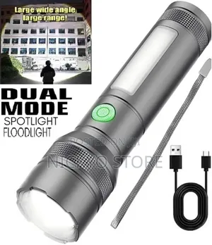 2-in-1 Rechargeable Flashlight + Side Lamp