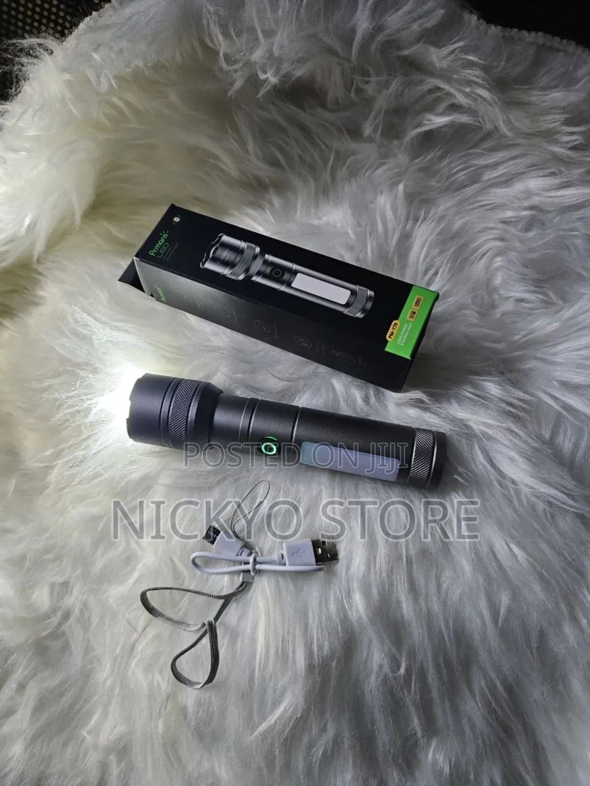 2-in-1 Rechargeable Flashlight + Side Lamp