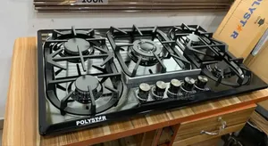 Original Polystar Built-in 5 Burners Black Stainless Steel Automatic