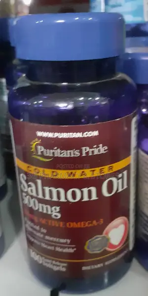 Puritan's Pride Omega-3 Salmon Oil 500 Mg - 100 Softgels