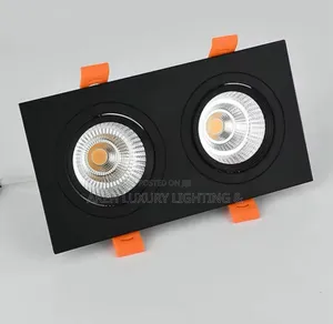Square Bright Recessed White Black Led Dimmable Downlight