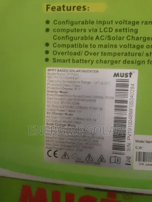 10kva 48v Must Hybrid Inverter