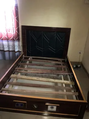 4 by 6 Bedframe and 2 Bed Pallets/Bed Stand and the Pallets Is (1)