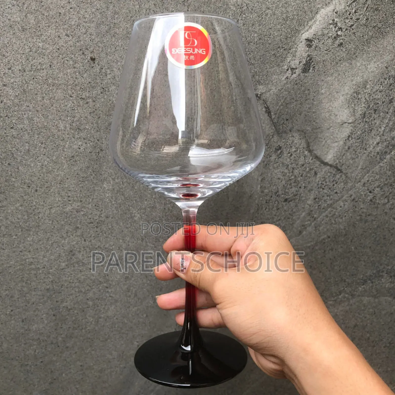 Goblet Clear Wine Glass Cup - 6pcs
