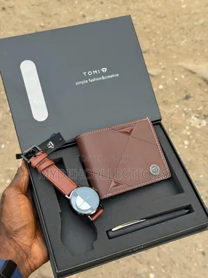 Tomi 3in1 Leather Wristwatch
