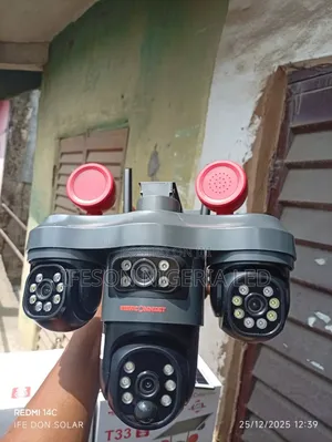 Solar Camera PTZ 3lens Security Cameras You Can Rotate All 360° With U