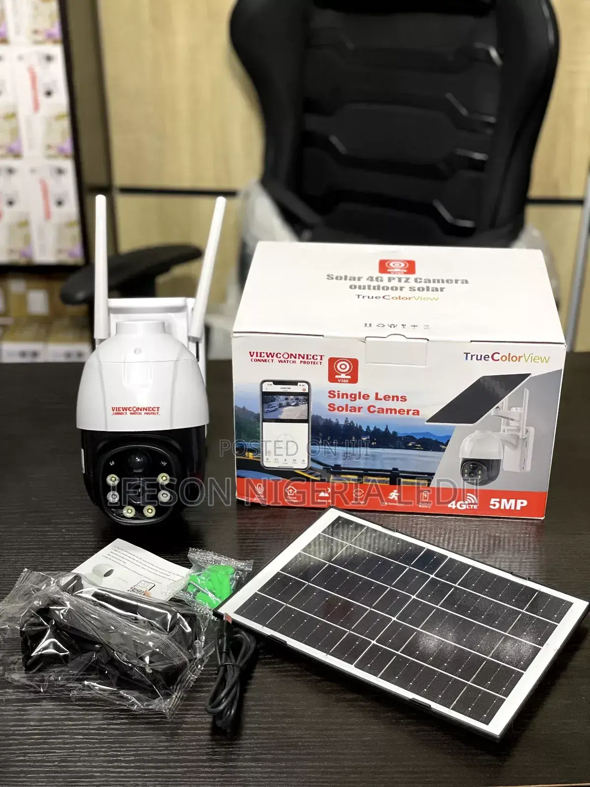 Solar Camera Single Lens V380pro It Uses Sim Card and Memory Card