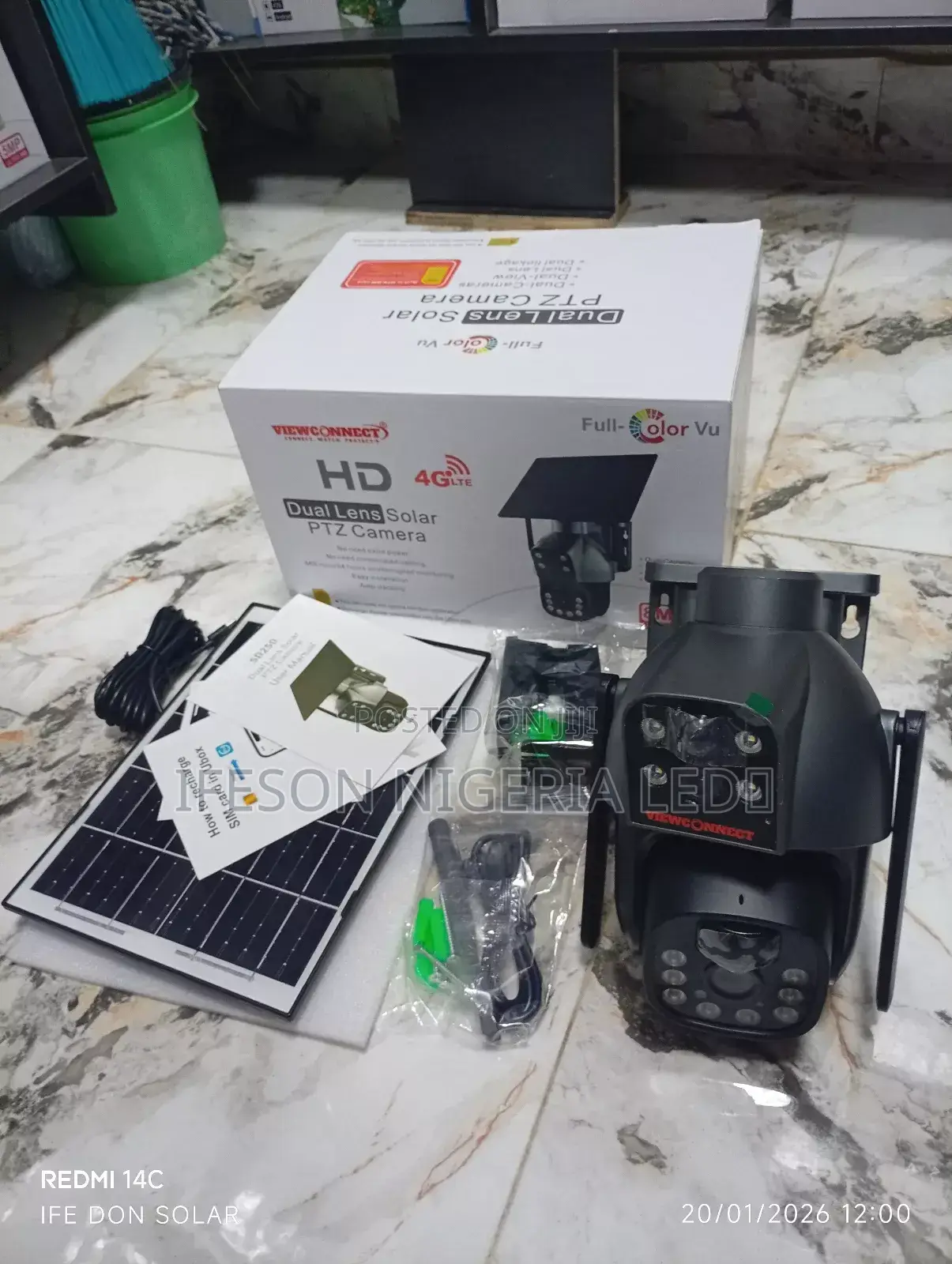 Viewconnect 5mp Ultra Hd Dual Lens Solar PTZ Camera.