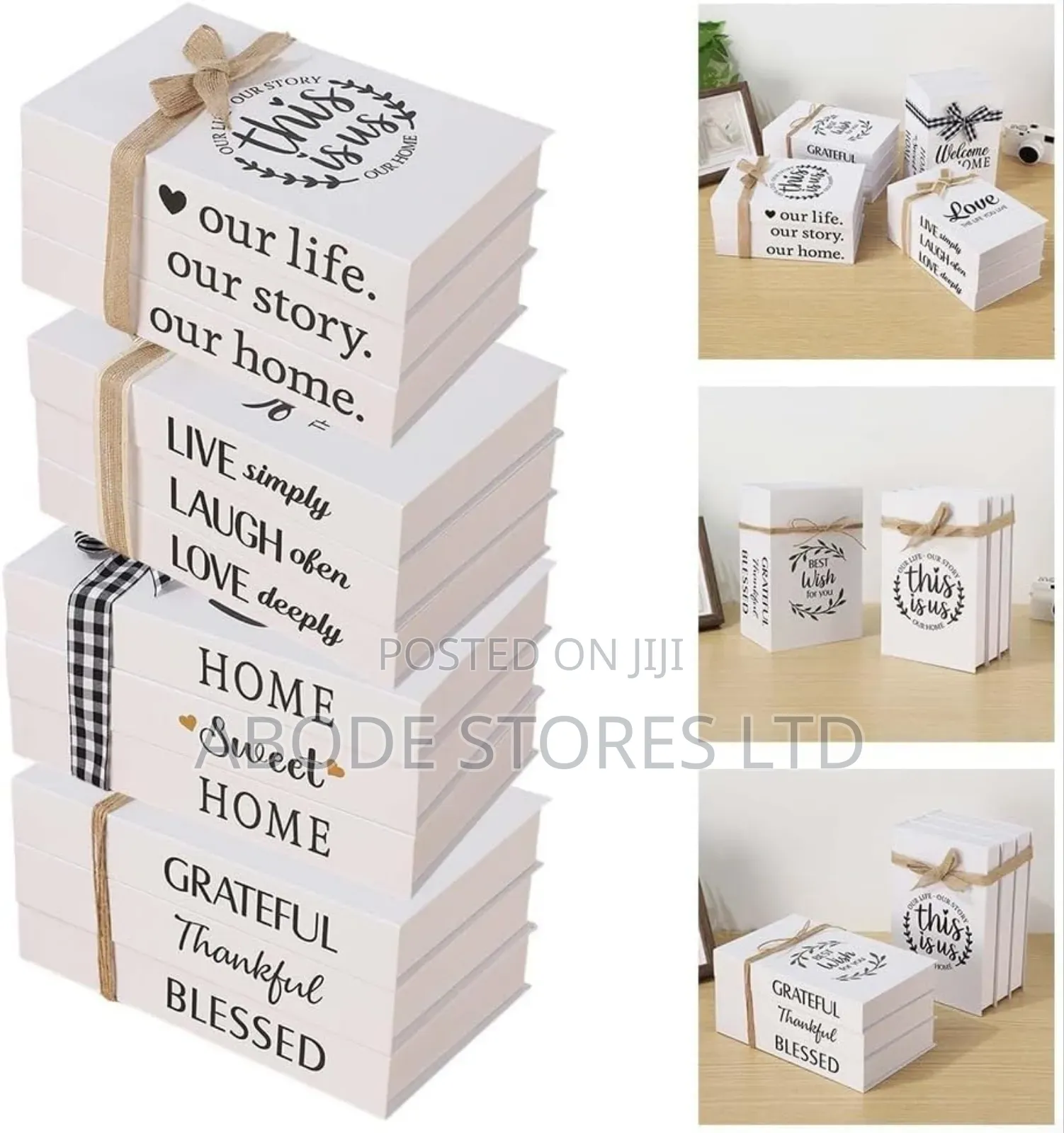 3 Pc Set Home Faux Book Decor