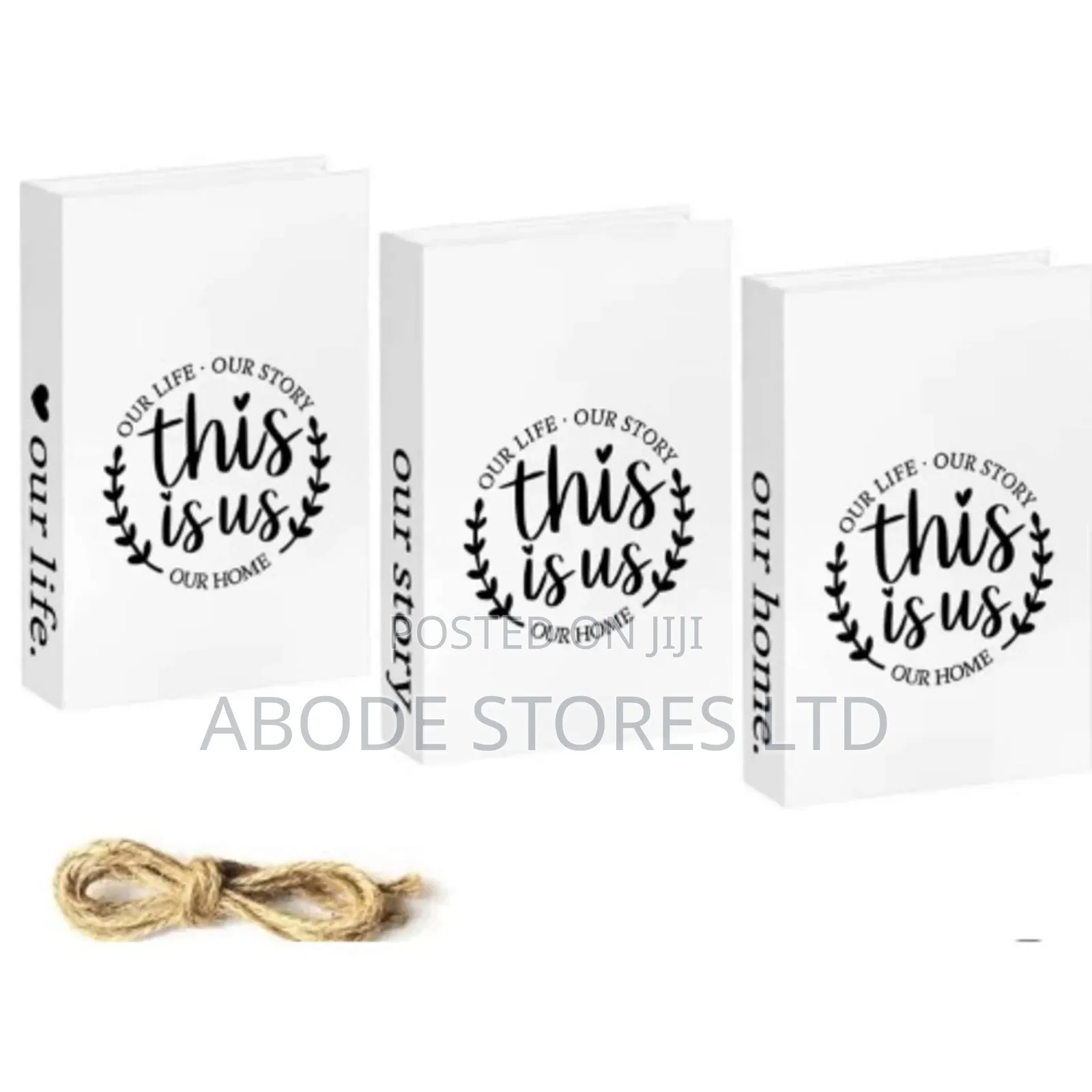 3 Pc Set Home Faux Book Decor