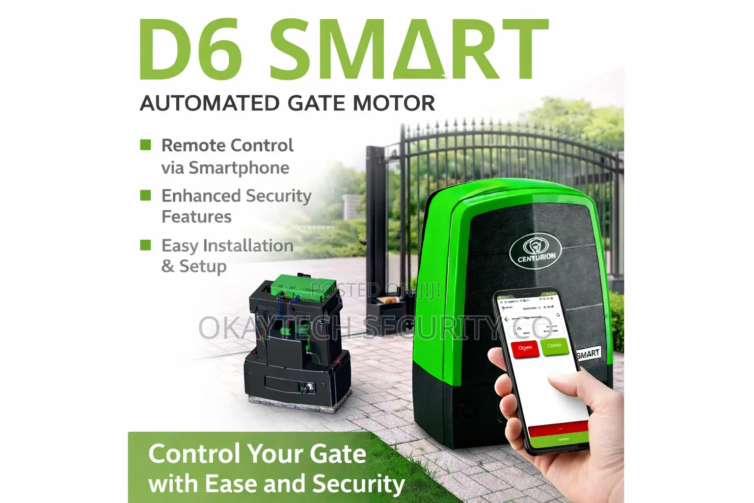 Centurion D6 Smart Sliding Gate Machine With Remote Control
