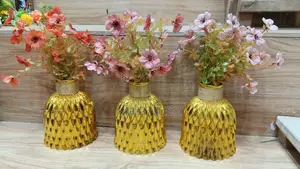 Plastic Gold Vase Flower