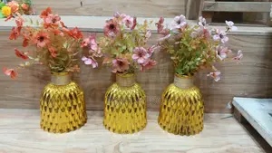 Plastic Gold Vase Flower