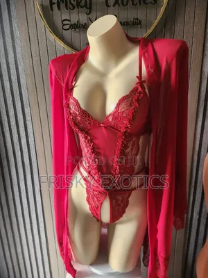 2in1 Open Crotch Bodysuit With Robe
