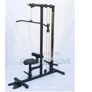 Lat Pulldown Machine - Adjustable, Triceps Bar, Multifunctional,