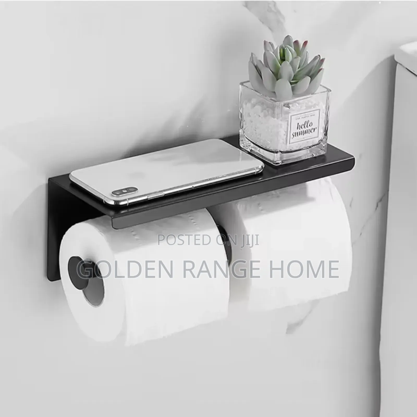 Black Double Tissue Paper Holder