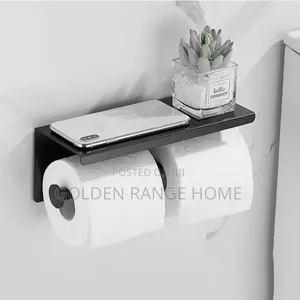 Black Double Tissue Paper Holder