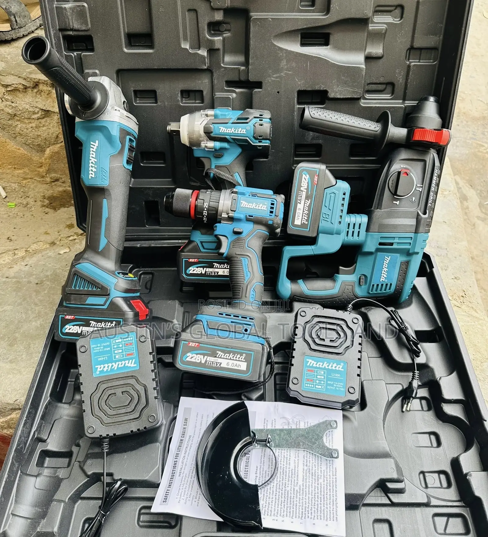 Makita Brushless 4in1combo Kit Set 228volts