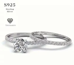 S925 Sterling Wedding Band 1ct