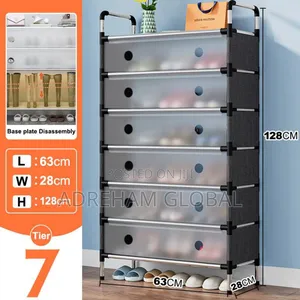7 Layer Shoe Rack With Cover (Six Shoe Space)