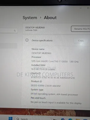 Laptop Dell Latitude 7330 16GB Intel Core i7 SSD 256GB