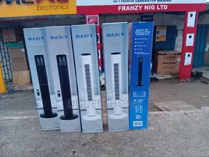 Maxi White 40 Oscillating Tower Fan 60 Angle 3 Speed Settings